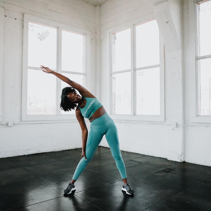 Weight training area with free weights and machines